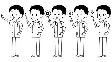 看護師　ポインター　サイン　セット