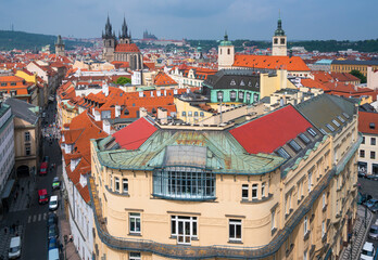 Fototapeta na wymiar View from Powder Tower, Prague, Czech Republic, Europe