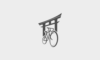 Abstract, Minimalist, Monochrome Japanese Bicycle Club Logo Identity