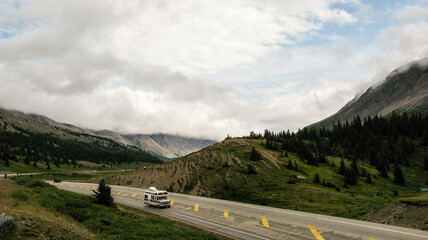 Camper on the road