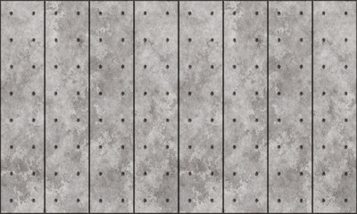 Seamless texture of gray concrete panels. Industrial pattern background.