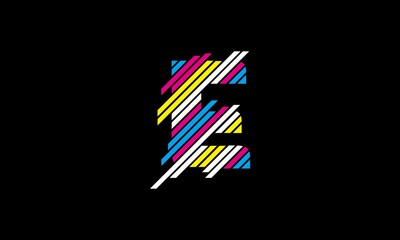 CMYK Letter E T-shirt Design