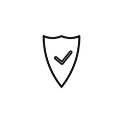 Icon vector graphic of shield , good for template