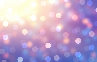 Fototapeta premium Bokeh garland lights on lilac defocus background. Christmas sparkling illustration for winter holidays design.