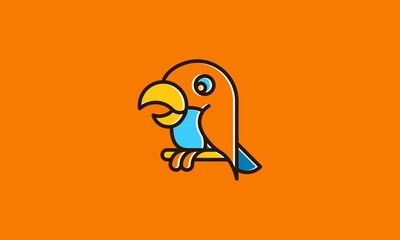 Cute Colorful Bird Icon
