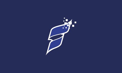 Digital Thunderbolt Company Logo Illustration