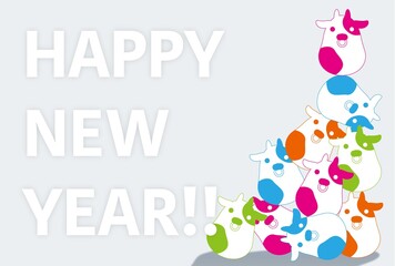 2021年　年賀状　イラスト