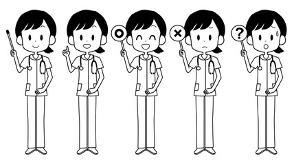 看護師　ポインター　サイン　セット