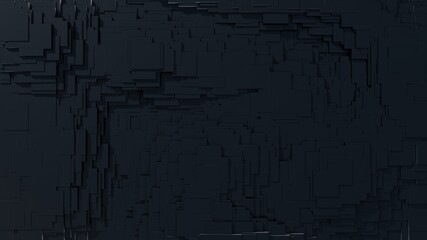 Abstract black background. 3D illustration