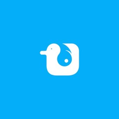 Minimalistic, Creative, Bold, Square Shaped White Duck Logo Identity Vector Silhouette