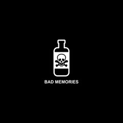 Aesthetic Skull Poison Bottle T-shirt Design Illustration