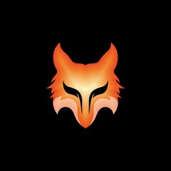 Gradient 3D Style Fox Head Logo