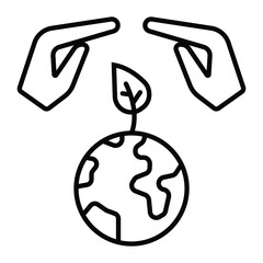 saving the earth icon vector