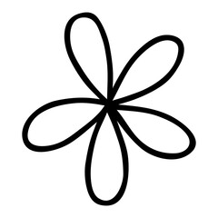Floral Doodle icon for social media story. Hand drawn doodle chamomile
