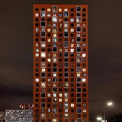 building at night