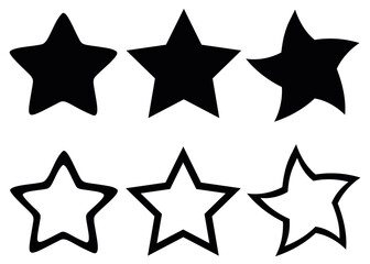 Stars in the decoration set.