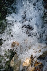 refreshing waterfall in the mountains