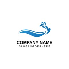 Wave beach logo and symbols vector template