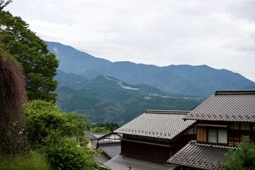 Fototapeta na wymiar The village in the mountains at Gifu.