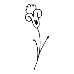 Simple floral doodle icon