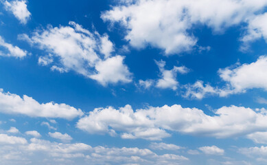Naklejka na ściany i meble panorama blue sky with cloud and sunshine background