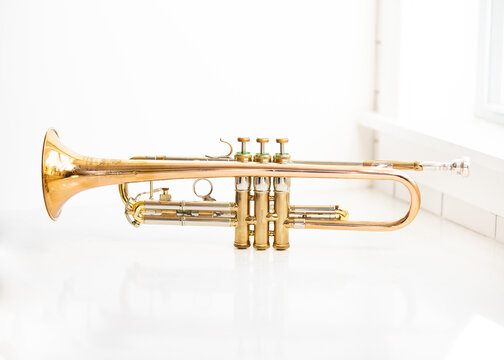 Vintage gold and silver trumpet