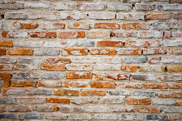 Vintage brick wall texture Background with copy space for text or design