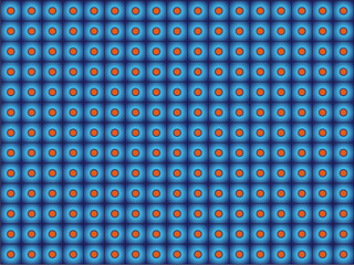 Mosaic mosaic of blue, orange and light blue tiles, abstract tile pattern, colored muster, graphic, background illustration, design template