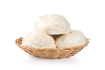 Steamed bun isolated on a white background