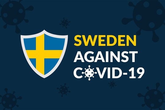 Sweden Against Covid-19 Campaign - Vector Flat Design Illustration : Suitable for World Theme, Health / Medical Theme, Humanity Theme, Infographics and Other Graphic Related Assets.