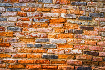 Vintage brick wall texture Background with copy space for text or design