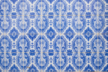 blue traditional ornate portuguese decorative tiles
