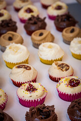 Homemade cup cake assortment