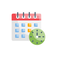 Schedule Vector Style illustration. Business and Finance Flat Icon.