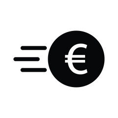 Obraz premium Euro Money Transfer Vector Icon