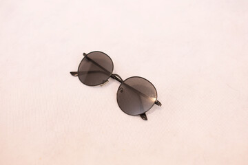 dark sunglasses on white background