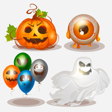 Halloween symbols collection