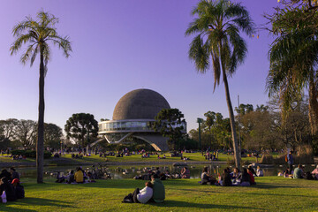Palermo neighborhood, Buenos Aires. Planetarium dome. Forests of Palermo.