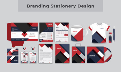 Business Stationary & Abstract Geometric Design Template Editable vector illustration.