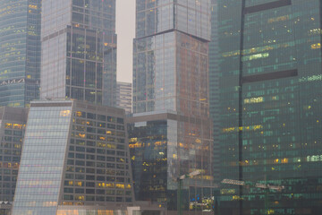 Skyscrapers, the center of a modern city