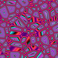 Purple red geometries seamless pattern with shapes