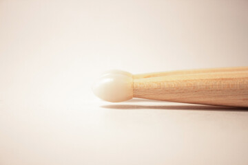 Drumsticks isolated on white background. Wooden drumsticks. Nylon tip drumstick.