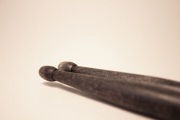 Black drumstick. Black drumsticks isolated on white background