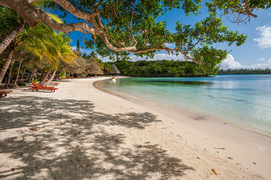 Beach at Kanumera Bay, Kuto, Isle of Pines, New Caledonia, South Pacific