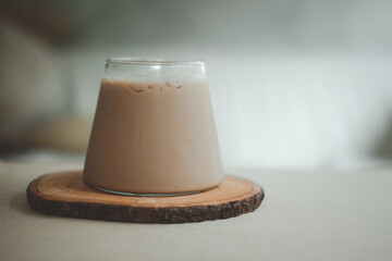 A glass of iced mocha