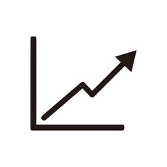 uptrend line graph icon vector illustration sign