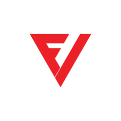 FV letter logo or FI letter logo design vector