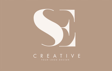 SE S E letters logo design.