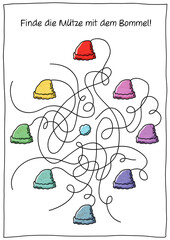 R&auml;tselbild Herbst / Winter, Pudelm&uuml;tze