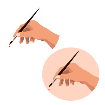 paintbrush in the arm
